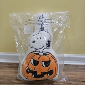 New Peanuts Snoopy Jack O Lantern Throw Pillow -12"x17"
